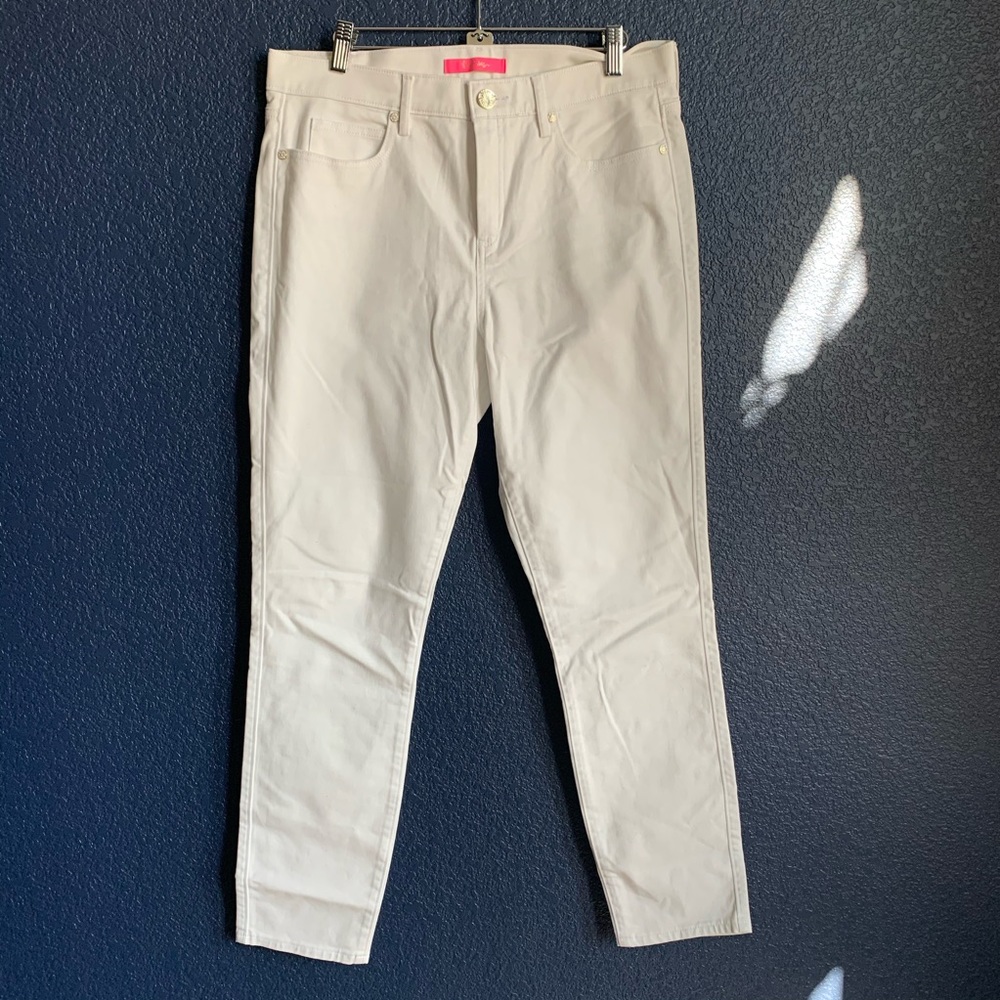 Lilly Pulitzer sz 12 white skinny jeans/jeggings